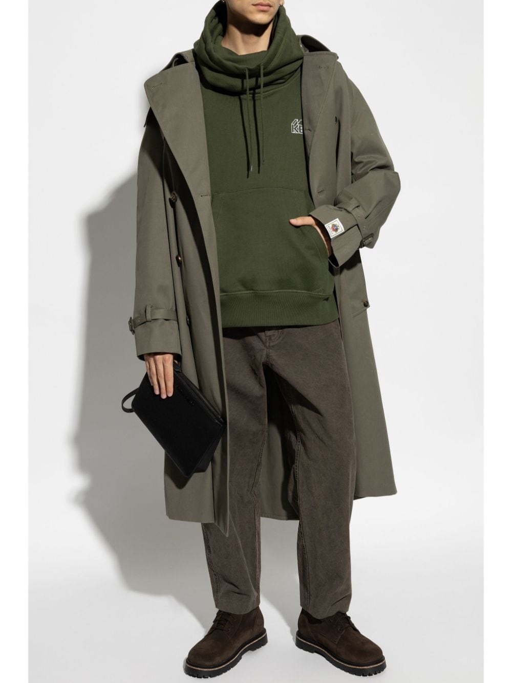 logo-embroidered hoodie - 2