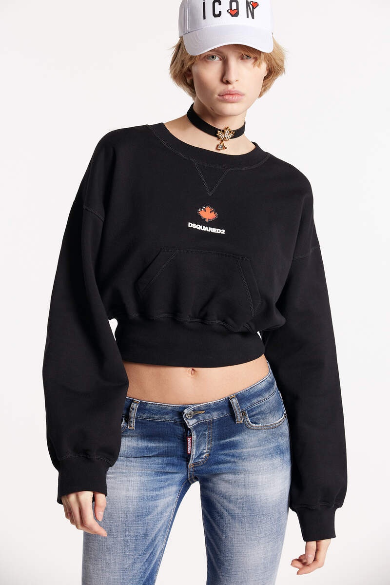 DSQUARED2 CROPPED SWEATSHIRT - 1