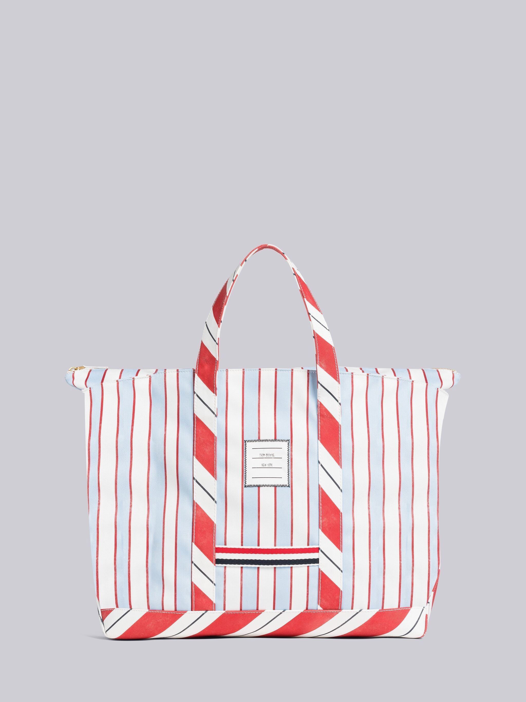 Washed Striped Canvas Medium Tool Tote - 1