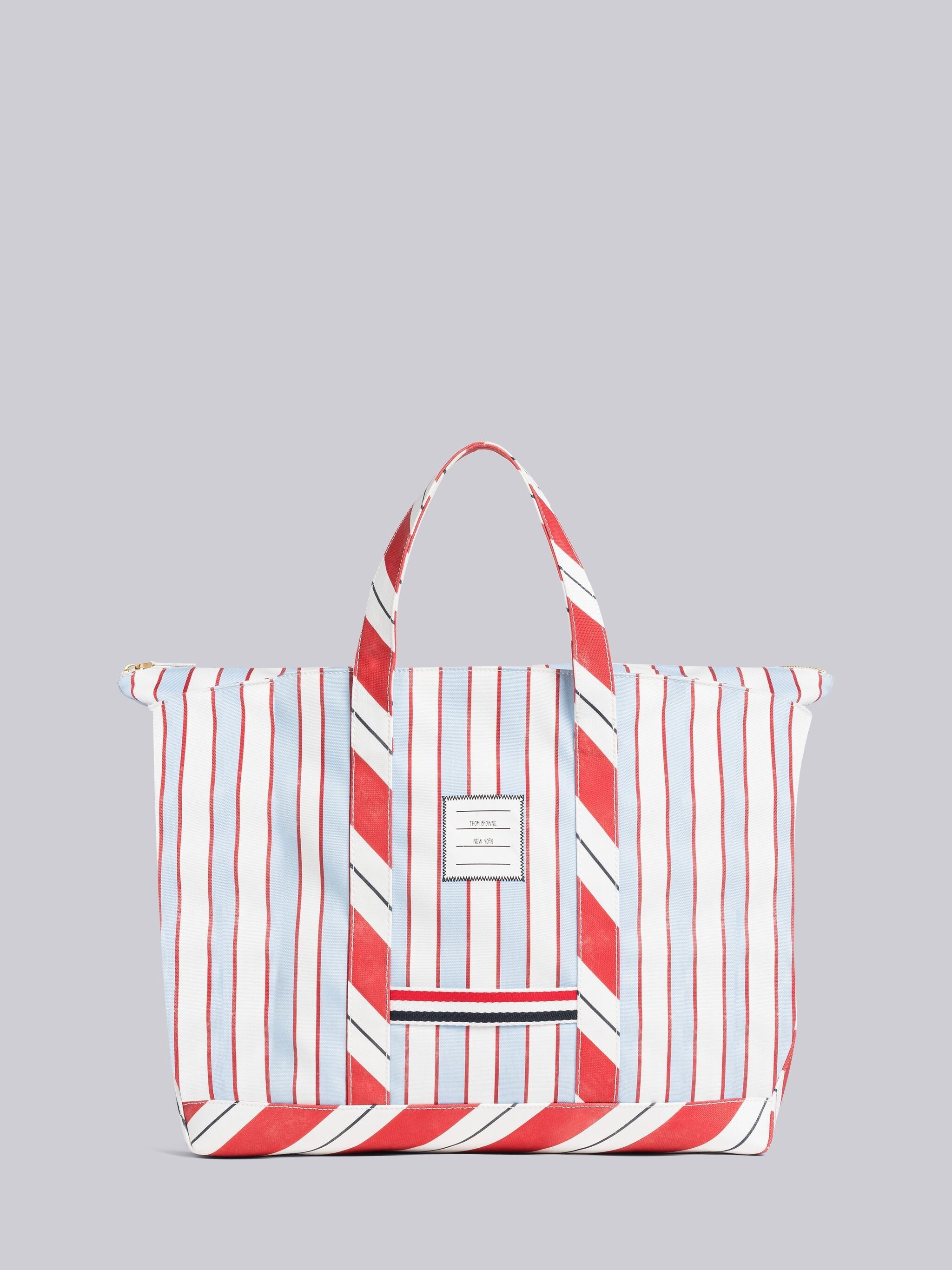 Washed Striped Canvas Medium Tool Tote - 1