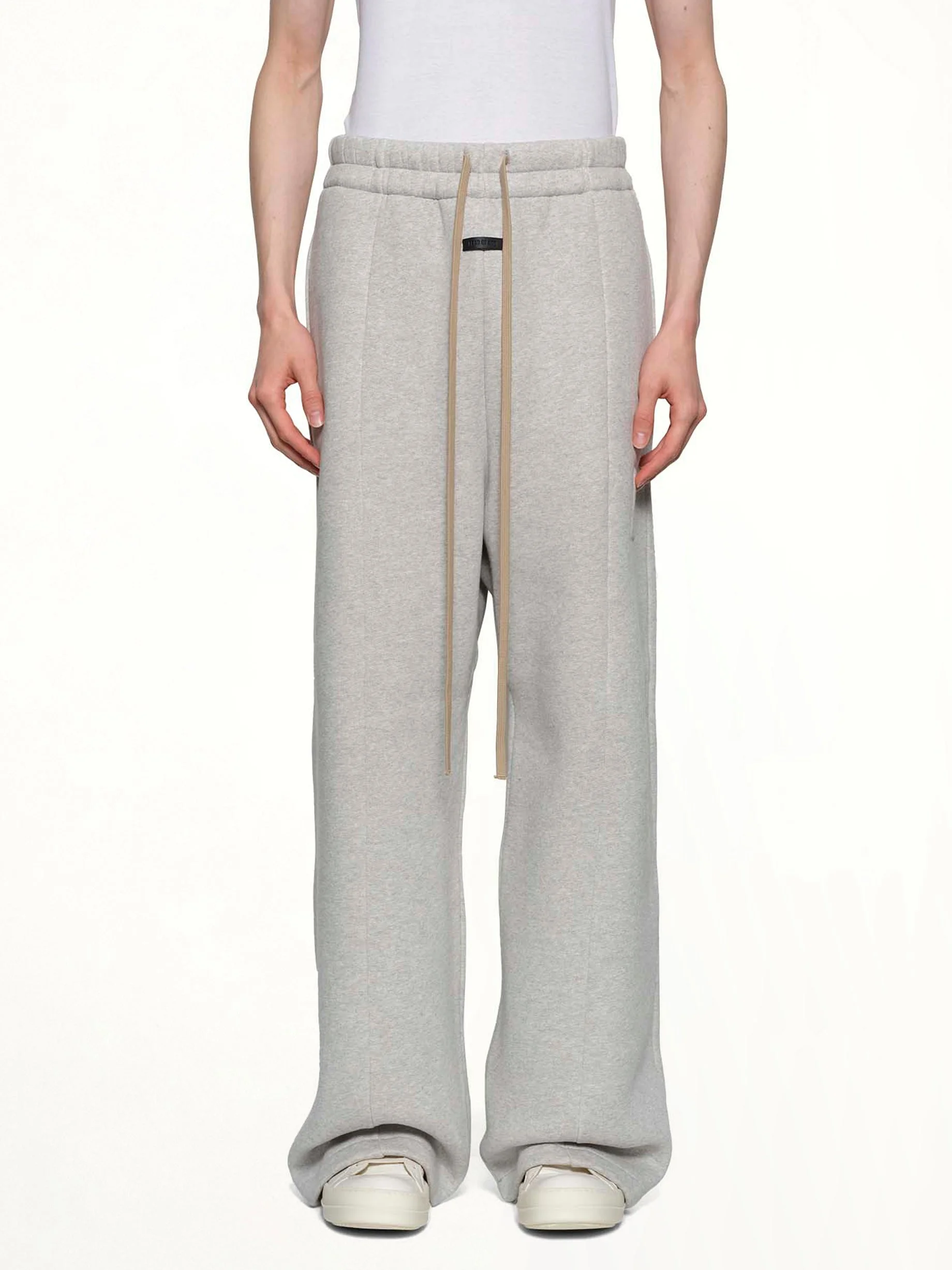 Wide Leg Sweatpant in Melange Grey - 1