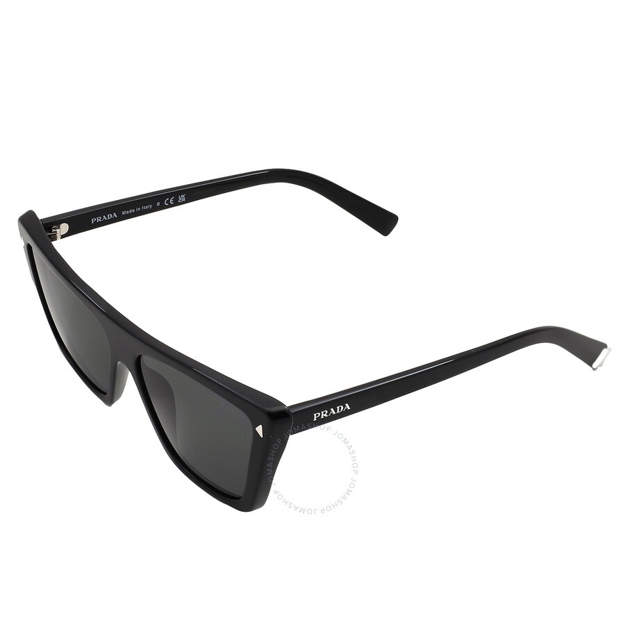 Prada Open Box - Prada Dark Grey Butterfly Ladies Sunglasses