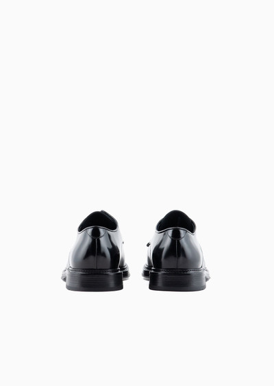 EMPORIO ARMANI Derby shoes in buffed leather outlook