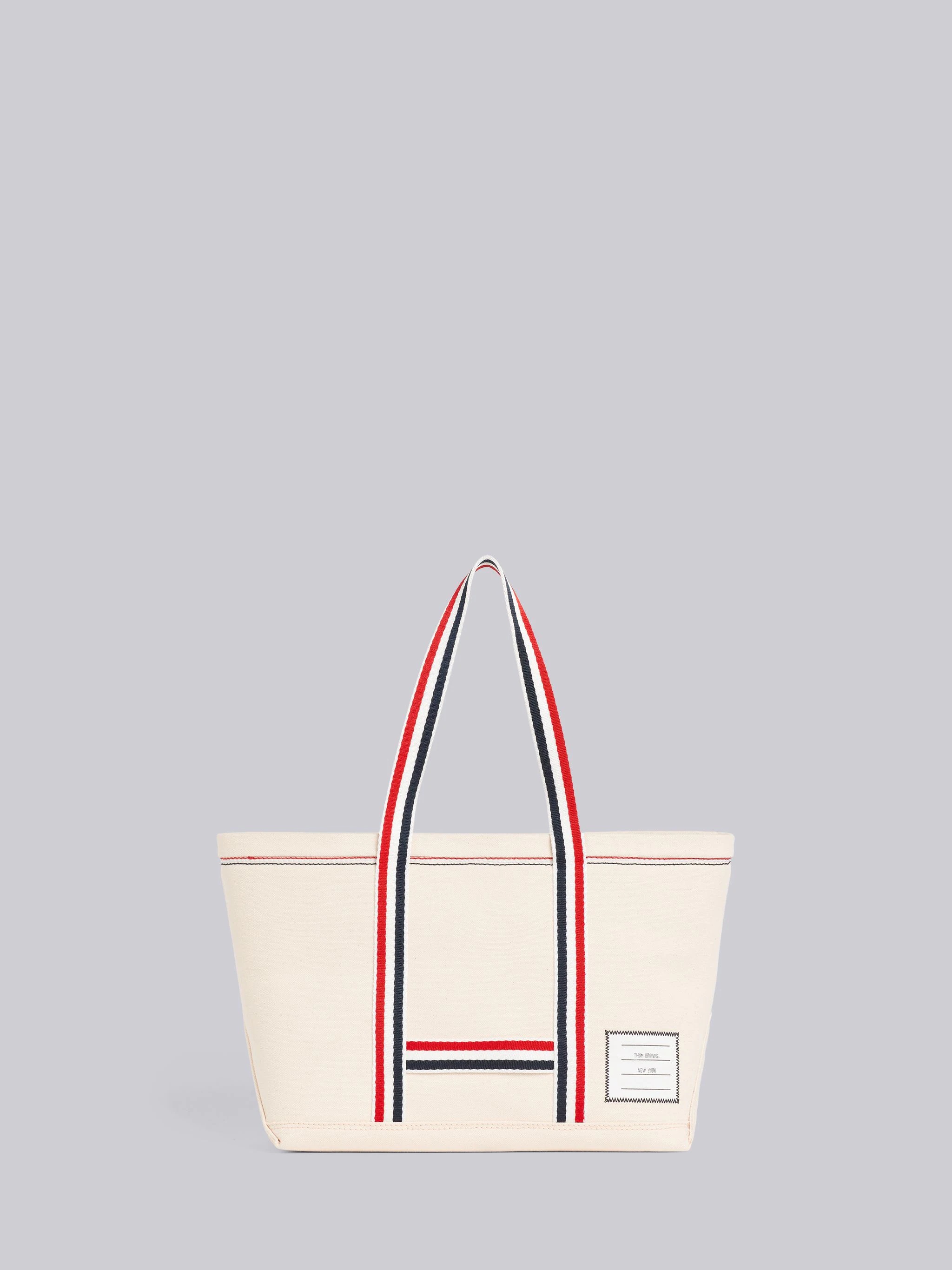 Off White Double Face Cotton Small Tool Tote Bag - 1