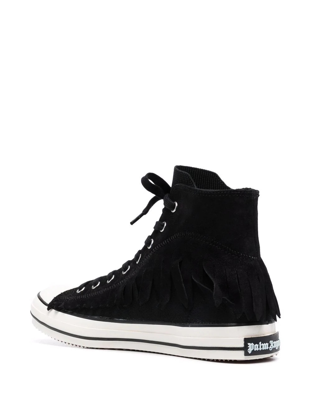 high-top fringed sneakers - 3