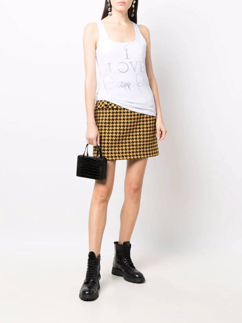 PHILIPP PLEIN crystal-embellished tank top outlook