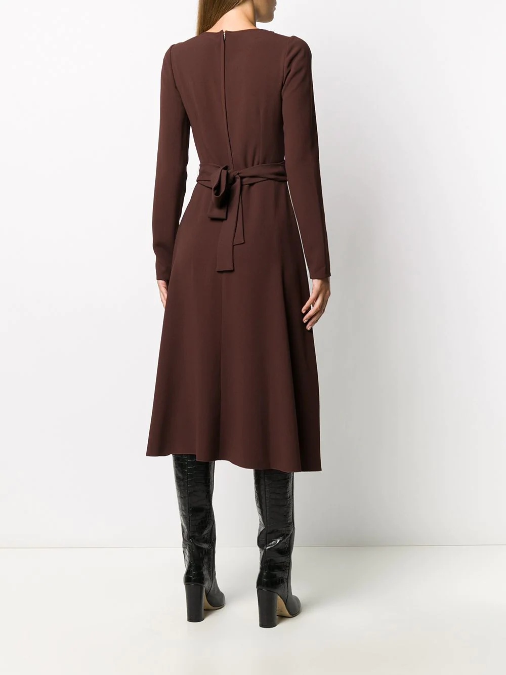 belted longuette dress - 4