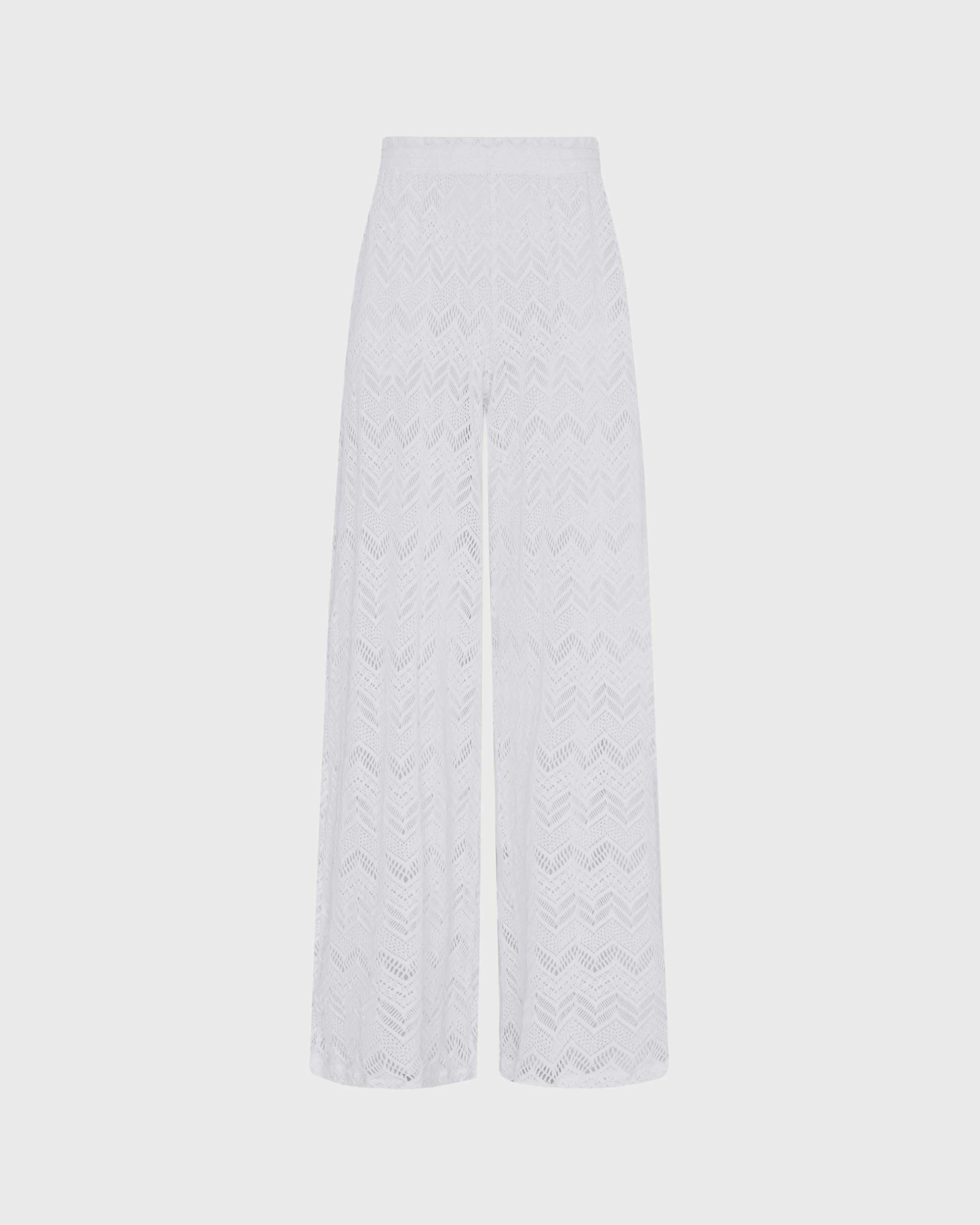 WOMEN WIDE-LEG PANTS MESH - 1