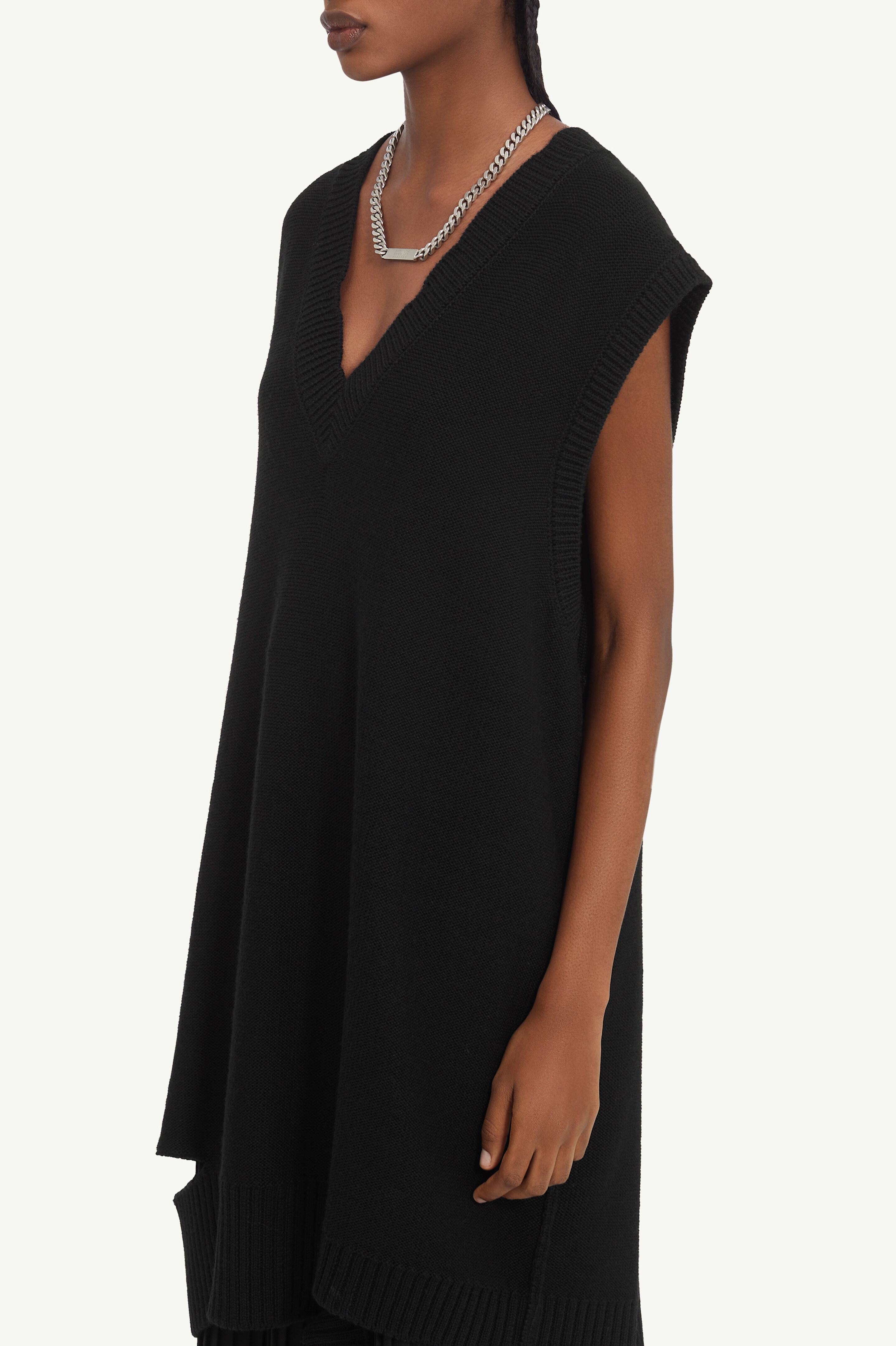 Distressed Wool Mini Dress - 5