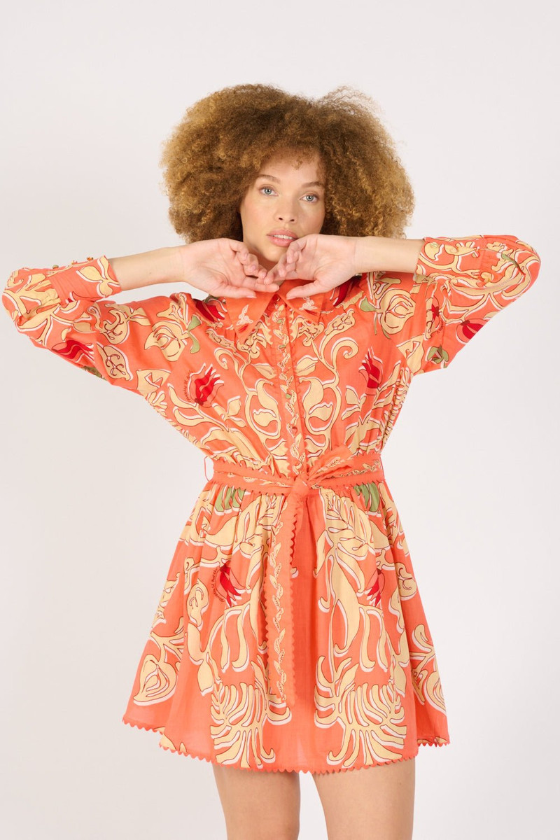 Mini Dress Conti - Orange Ritual 4
