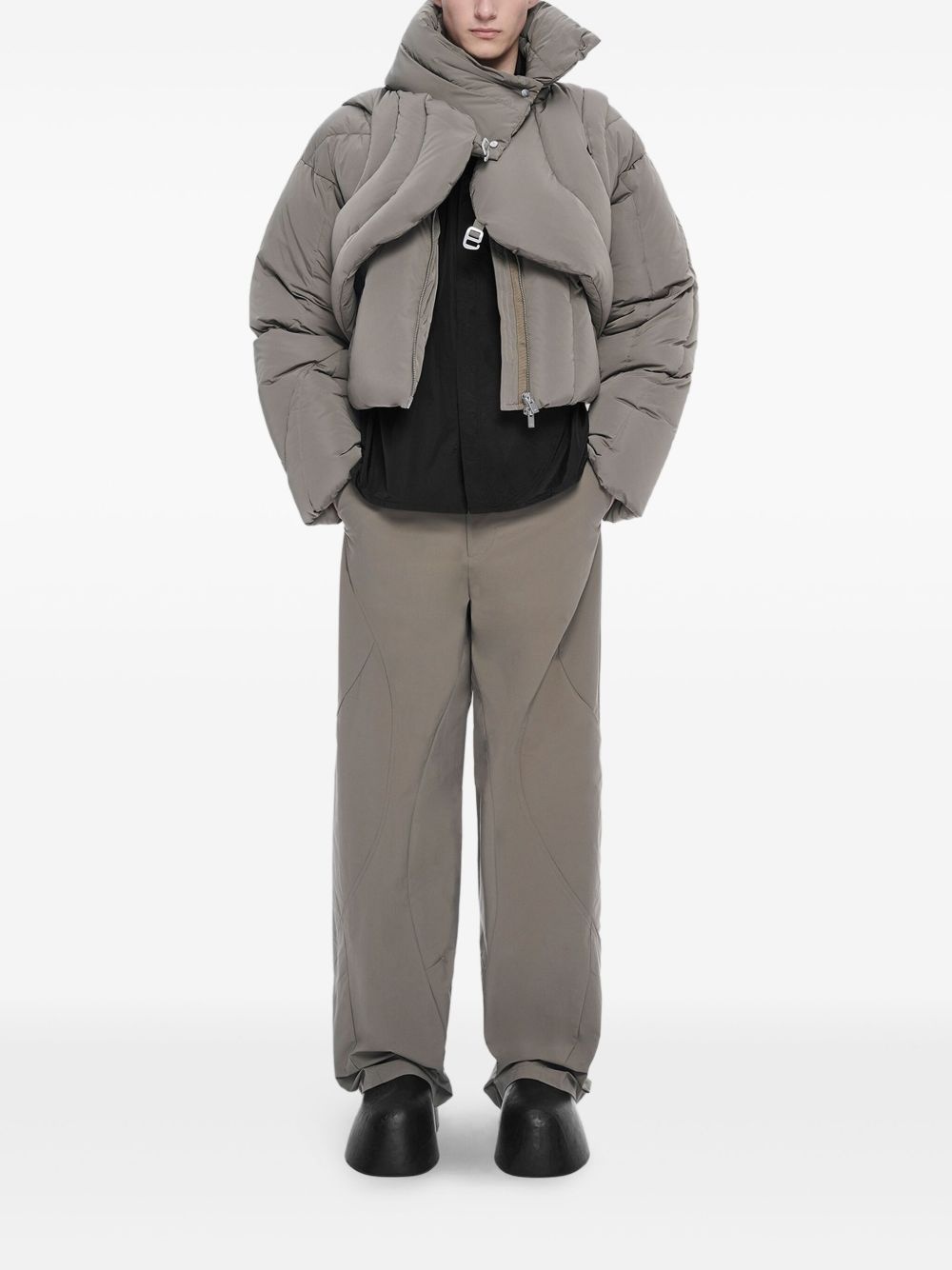 cropped padded jacket - 3