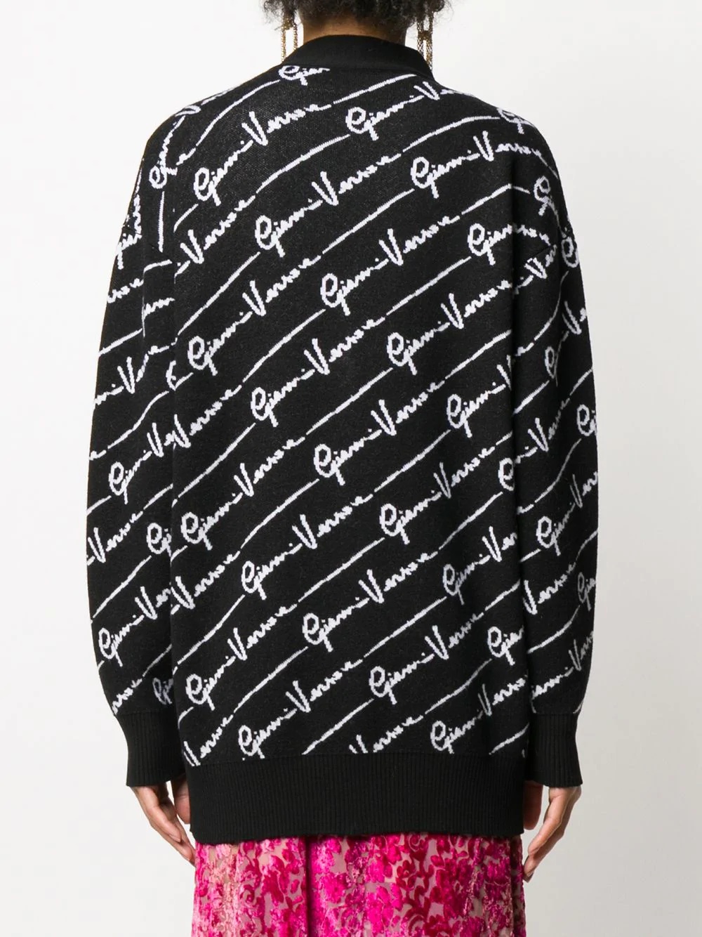 all-over logo cardigan - 4