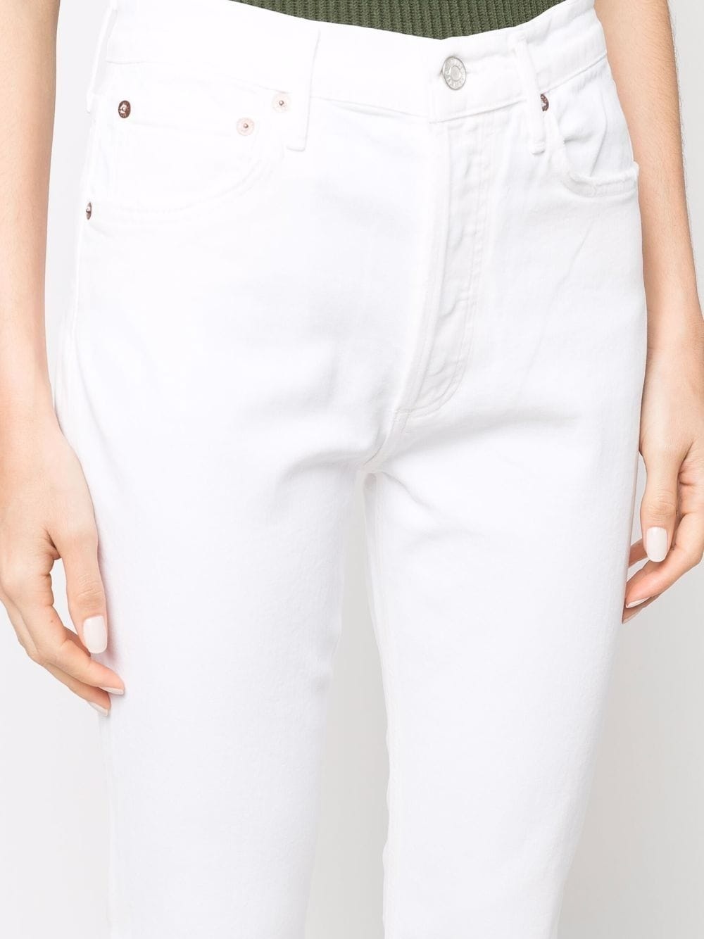 high-waist cropped jeans - 5