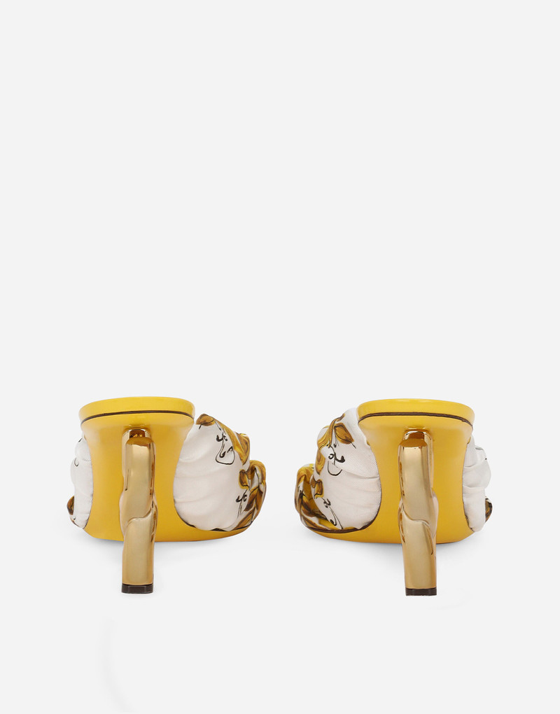 Dolce & Gabbana Printed silk twill DG Pop sandals outlook