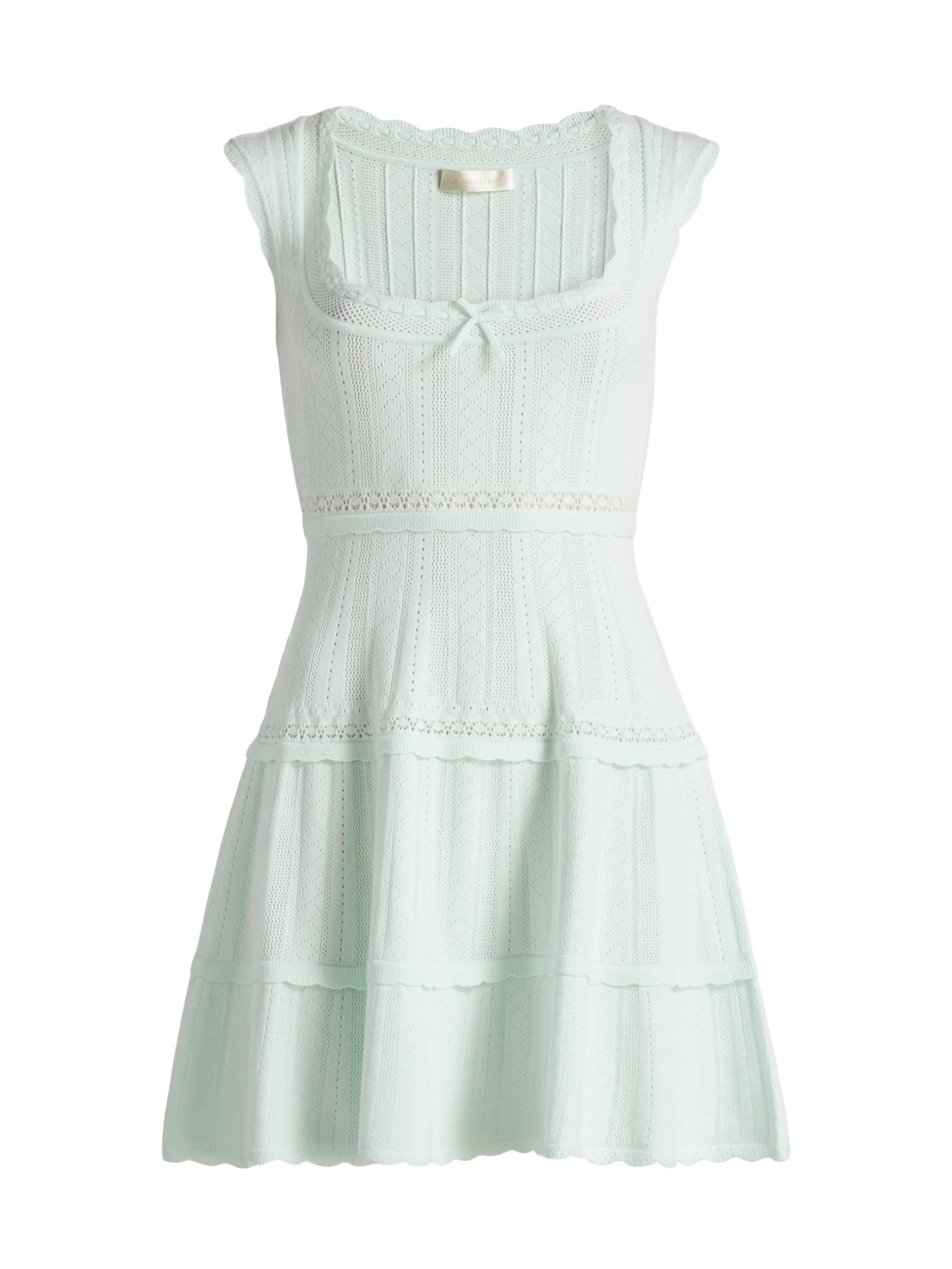 Women's Laighton Pointelle-Knit Tiered Minidress - Dusty Lagoon - 1