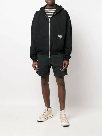 Rhude logo-embroidered hoodie outlook