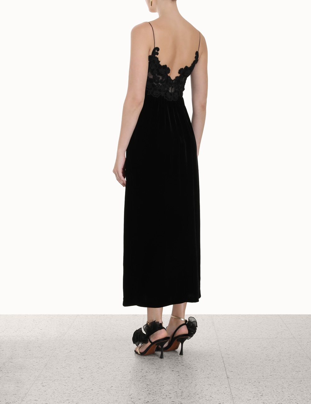 SENSORY VELVET SLIP DRESS - 4