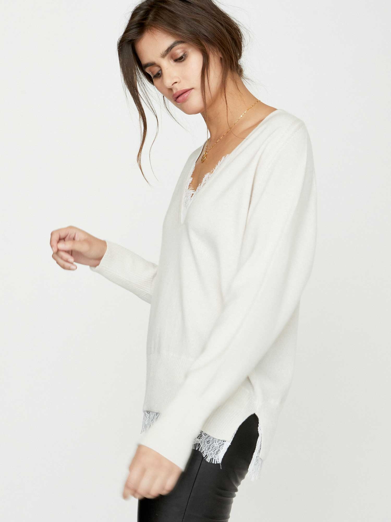 The Lace Vee Looker Pullover - 4