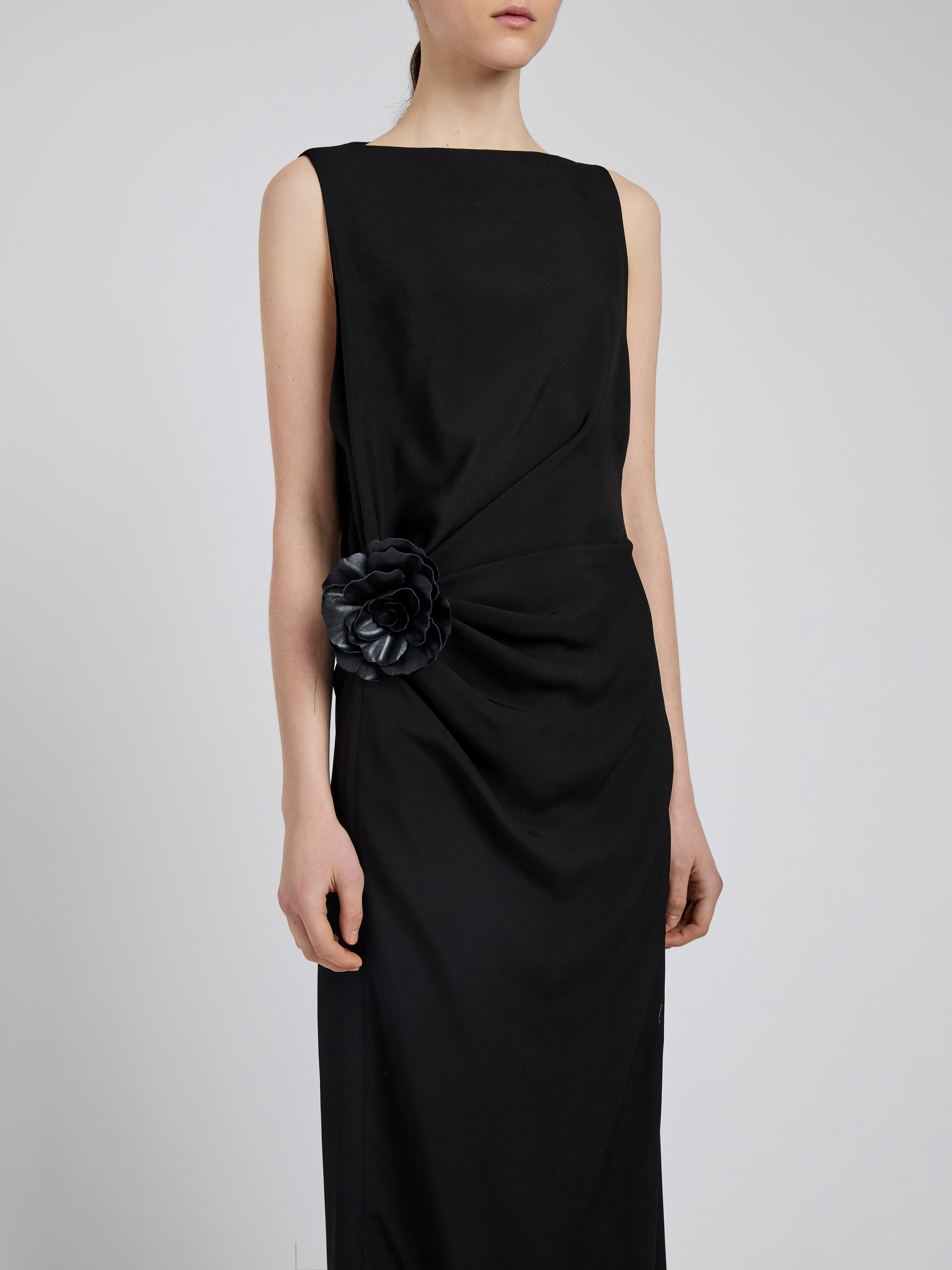Indria Dress in Matte Double Crepe - 5
