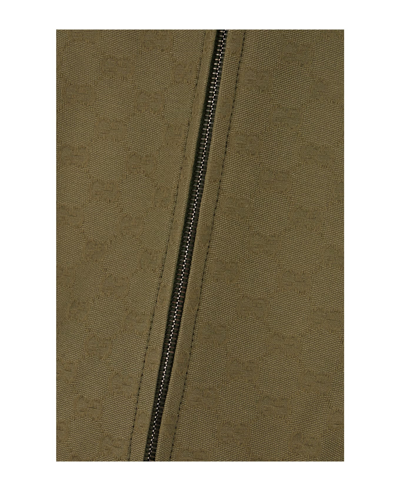 Olive Green Cotton Blend Jacket - 3