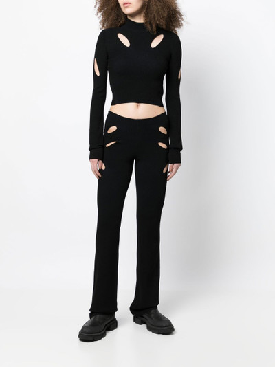 Dion Lee cut out-detail cropped knitted top outlook