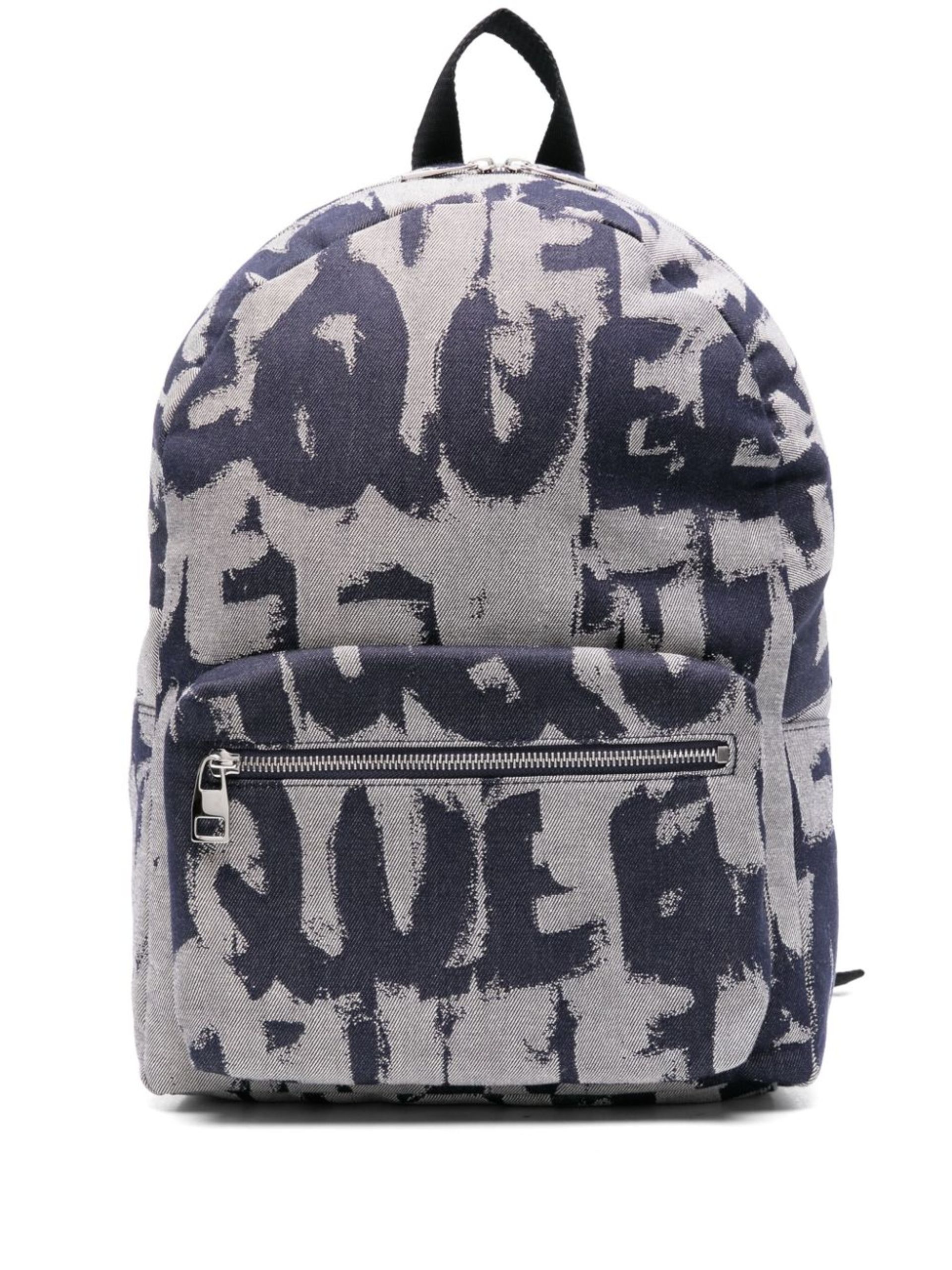 Printed Canvas Backpack - 1