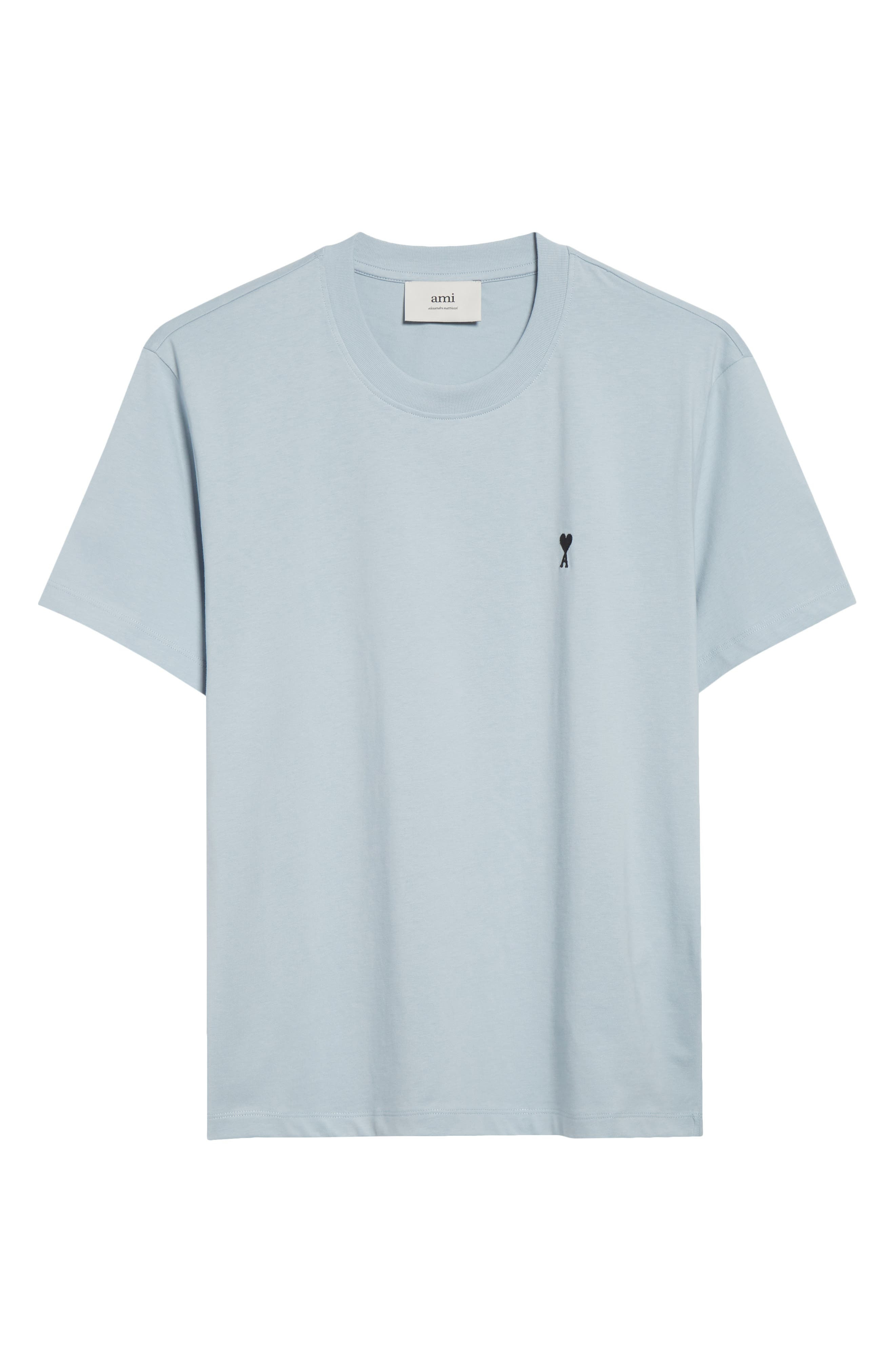 AMI PARIS Ami de Coeur Cotton T-Shirt in Sky at Nordstrom - 5