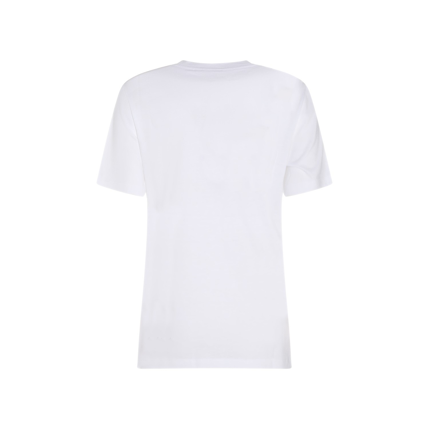 WHITE AND GOLD-TONE COTTON T-SHIRT - 2