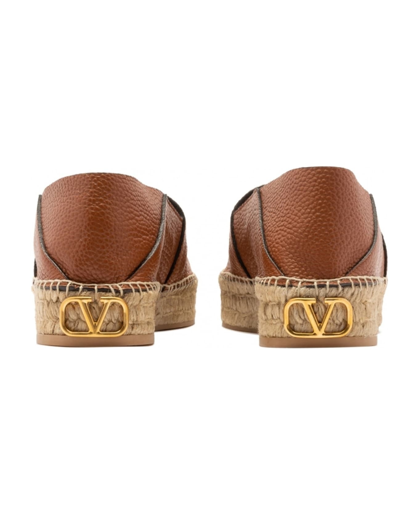 Garavani Logo-plaque Leather Espadrilles - 4