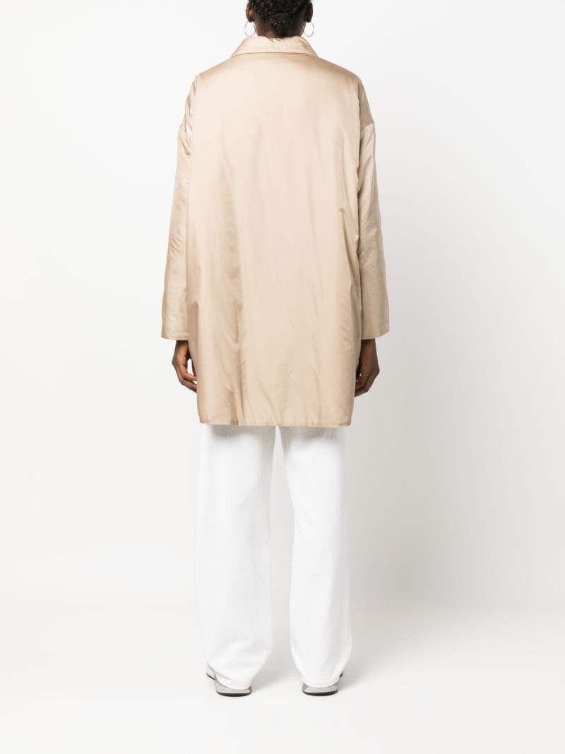 buttoned-up gabardine coat 4