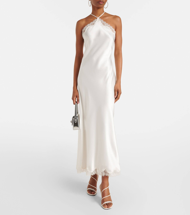 RIXO Bridal Harlan lace-trimmed satin slip dress outlook