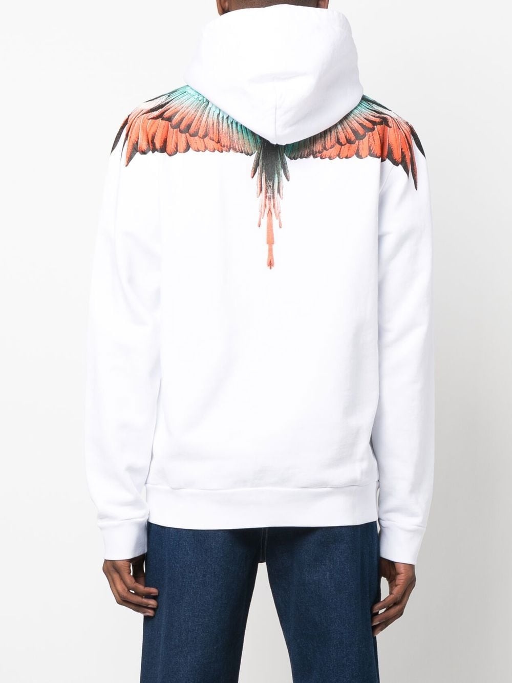 wing-print organic-cotton hoodie - 4