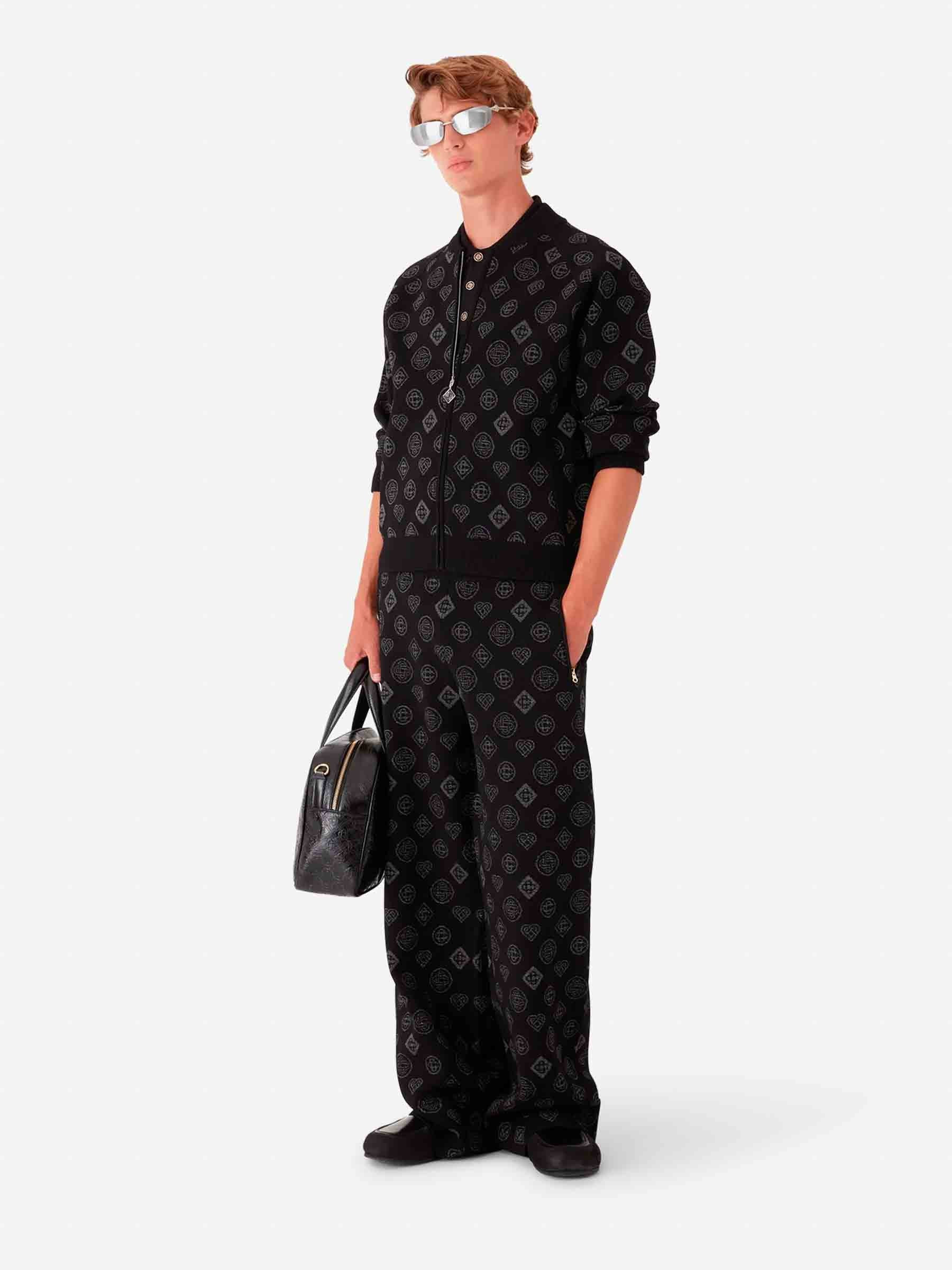MONOGRAM KNIT PANTS - 2