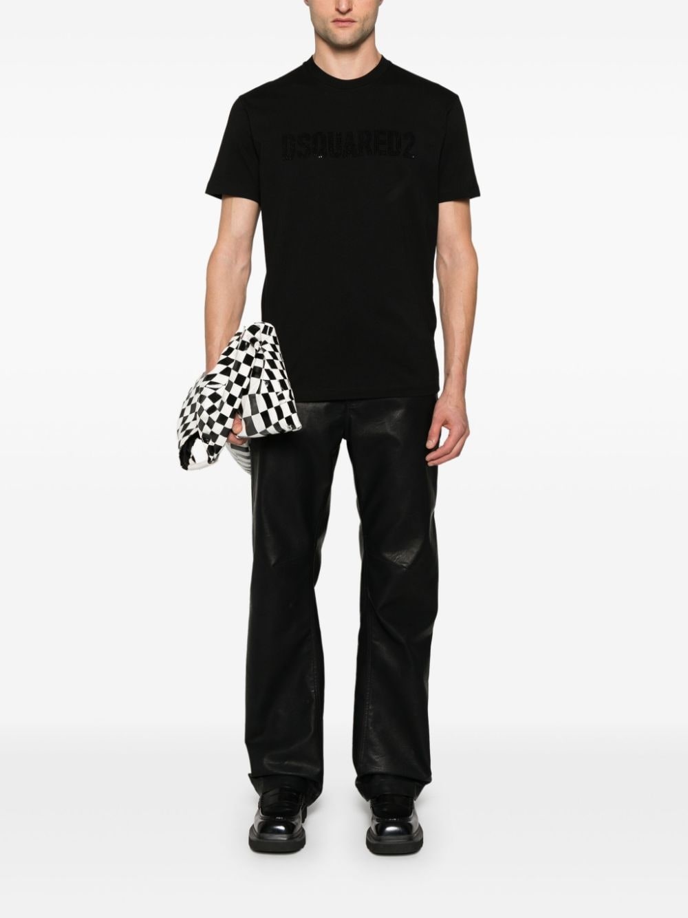 logo-embellished cotton T-shirt - 2