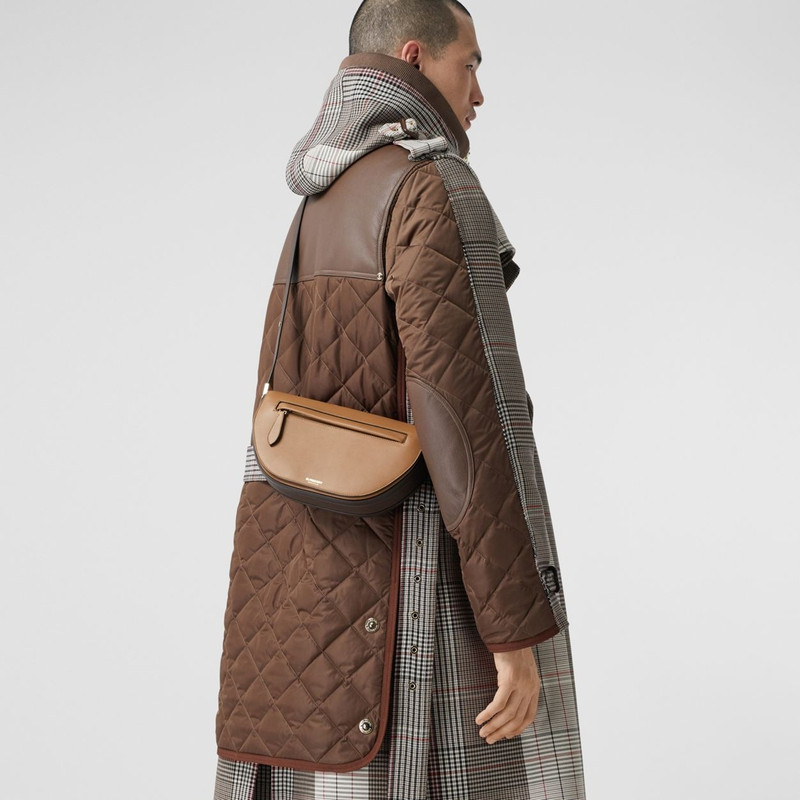 Small Two-tone Leather Olympia Bag 11