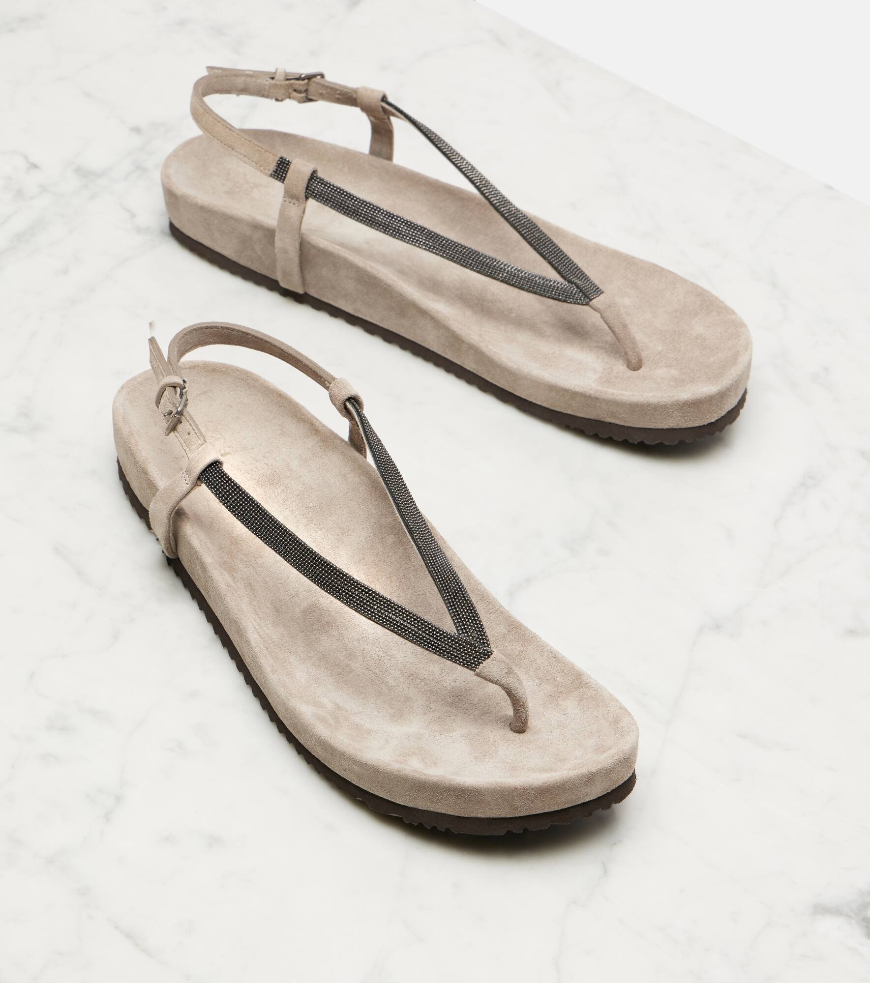 Monili suede thong sandals - 5