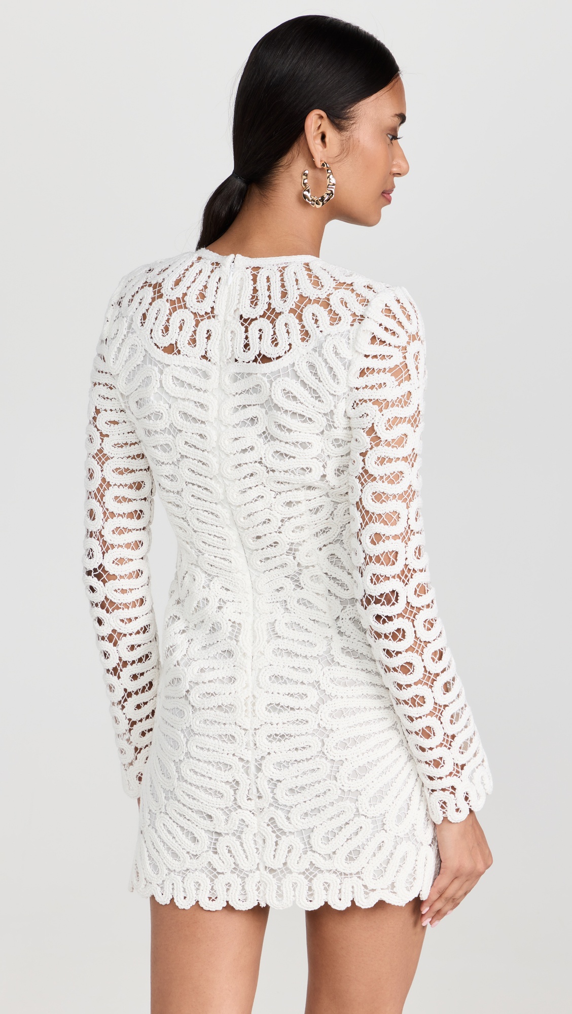 Mccall Cage Crochet Embroidery Mini Dress - 2