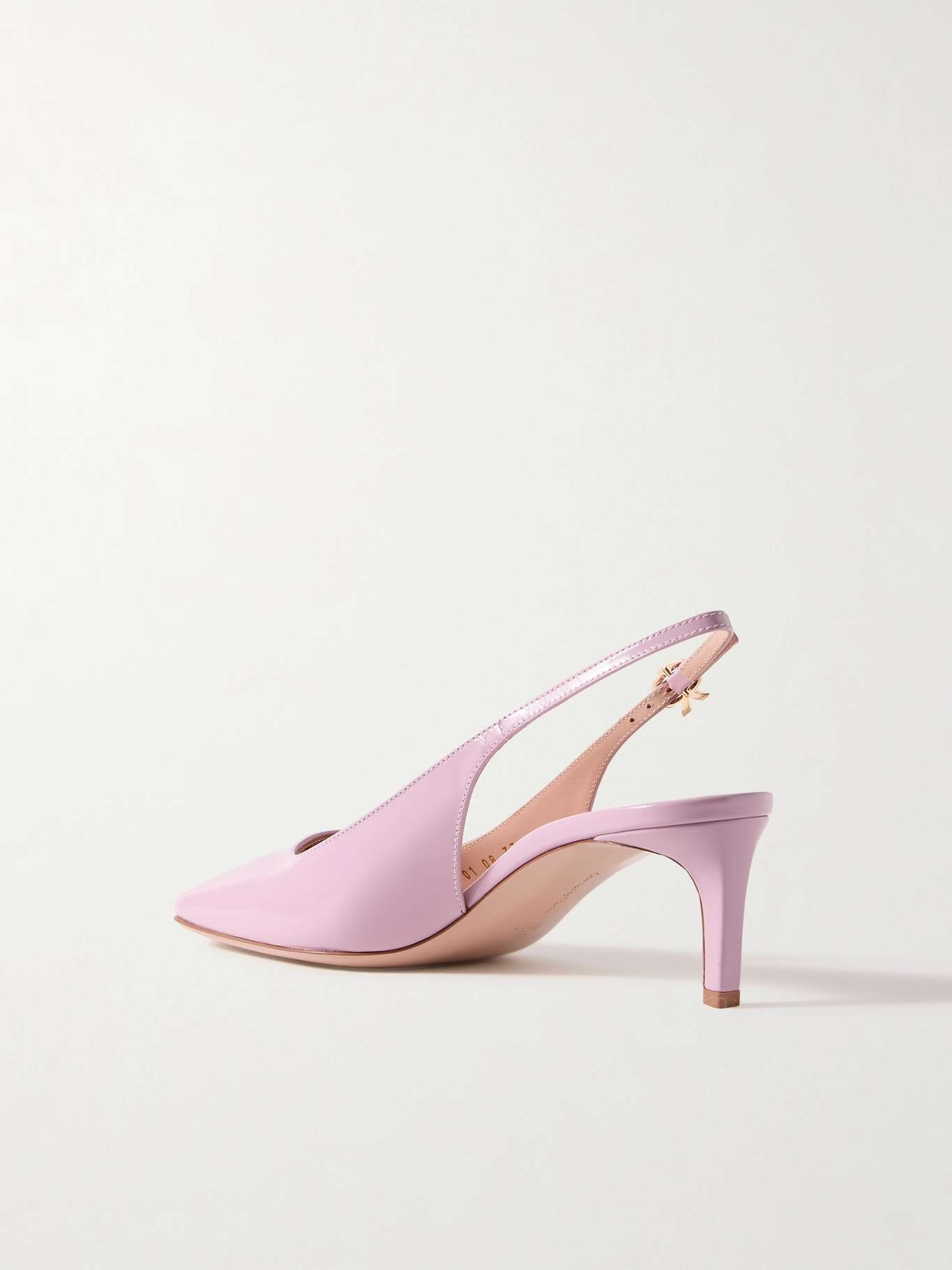 Nuit 55 glossed-leather slingback pumps - 3