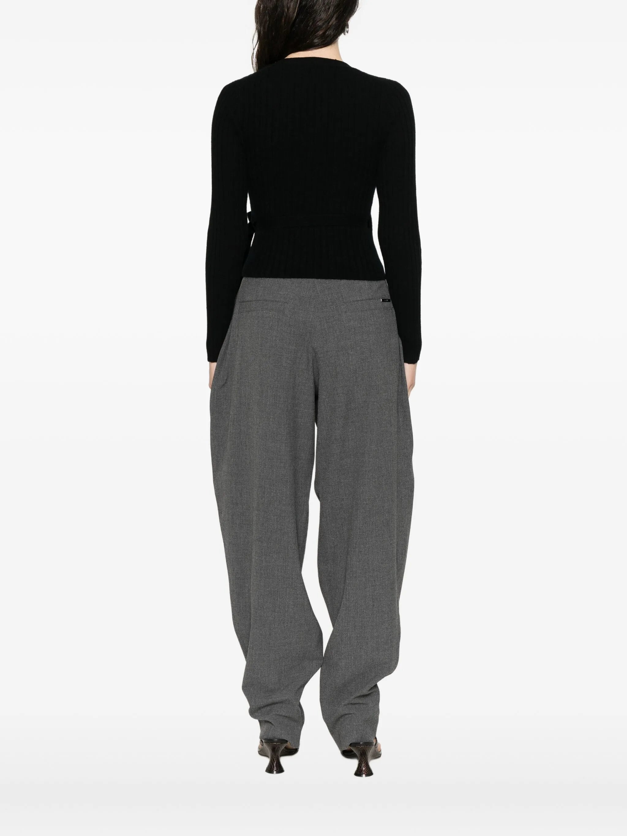 Allude Ribbed Wrap Cardigan - 4
