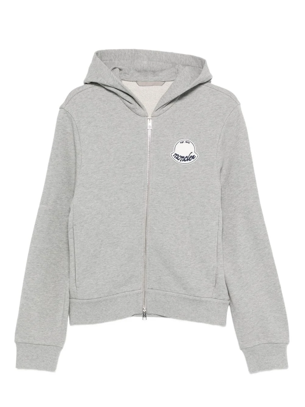 logo-patch zip-up hoodie - 1