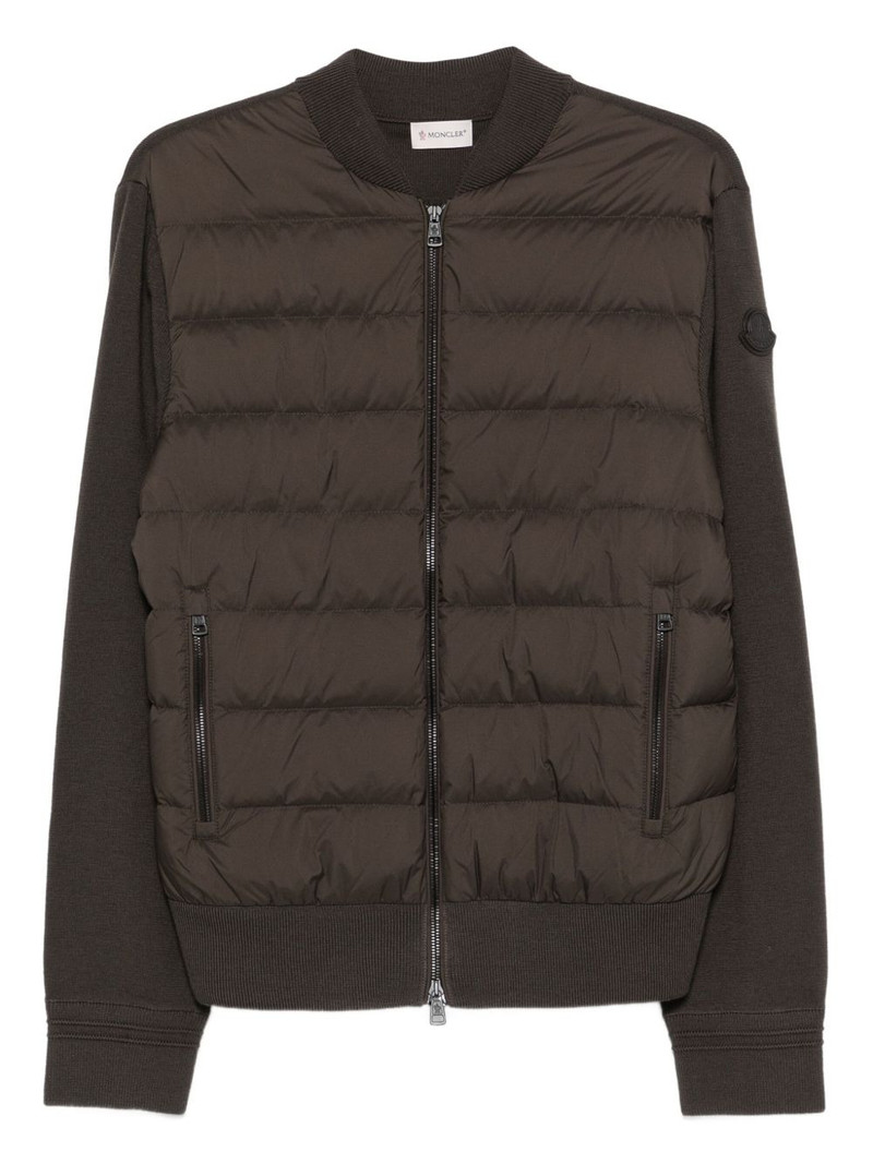 padded zip-up cardigan 1