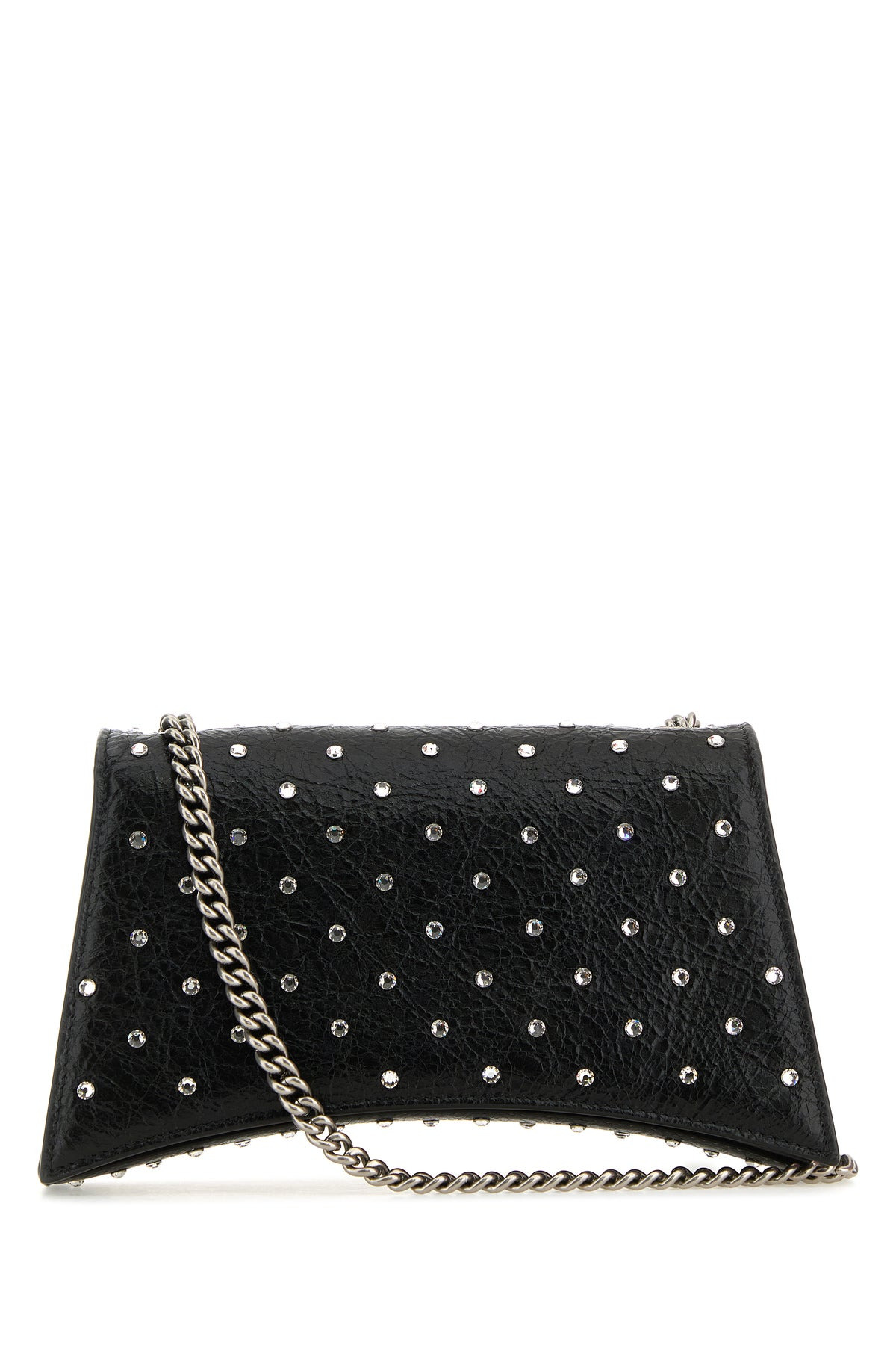 Black leather Crush XS shoulder bag - 3