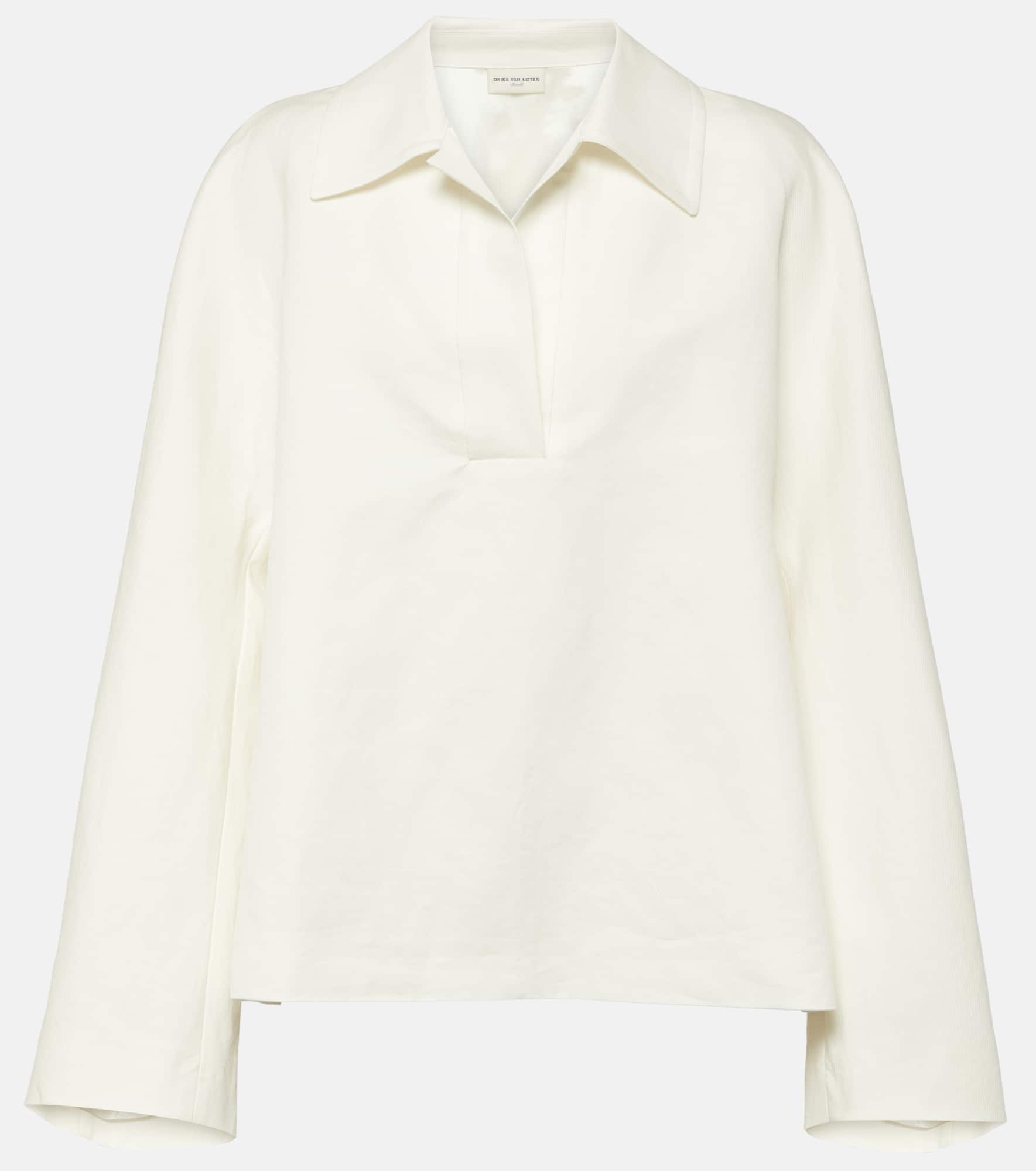 Linen and cotton-blend top - 1