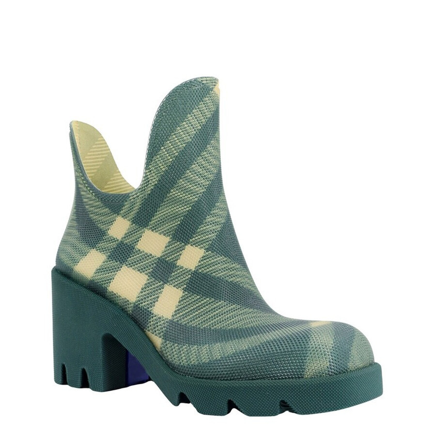 Burberry Check Rubber Marsh Heel Boots - 2