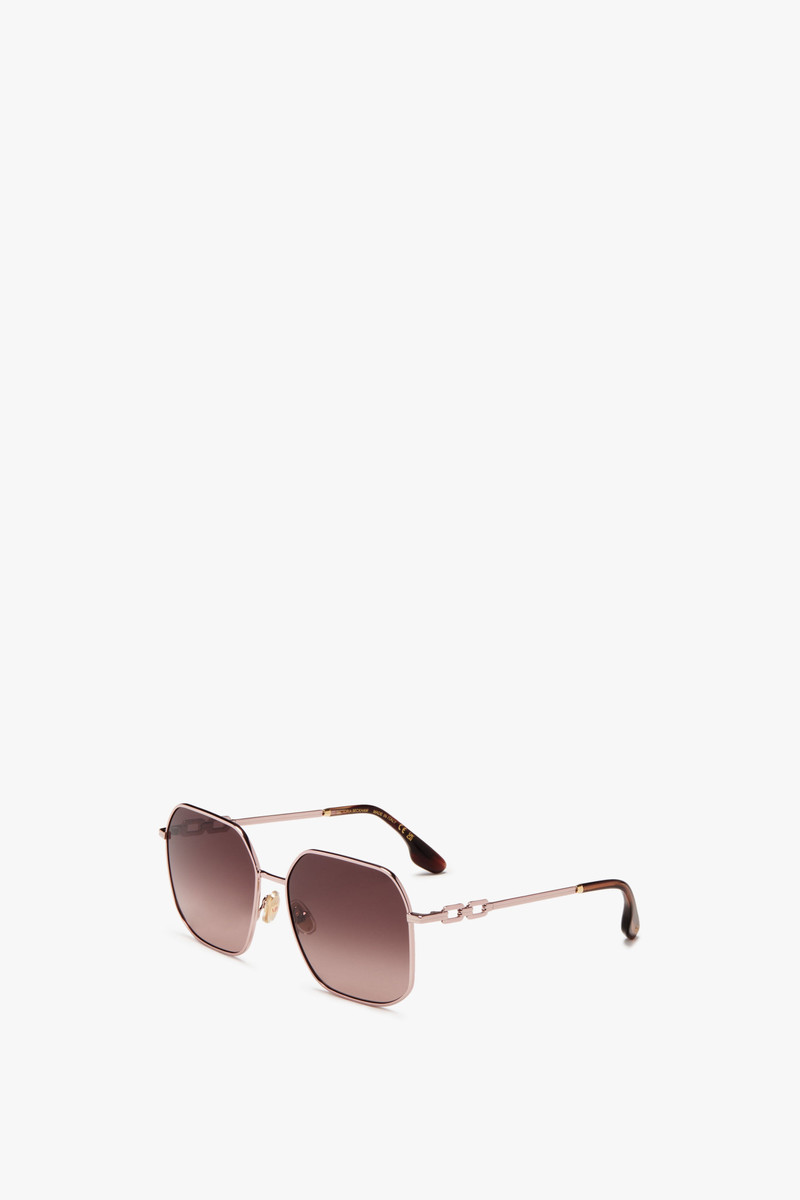 Victoria Beckham Chain Frame Sunglasses in Rose outlook