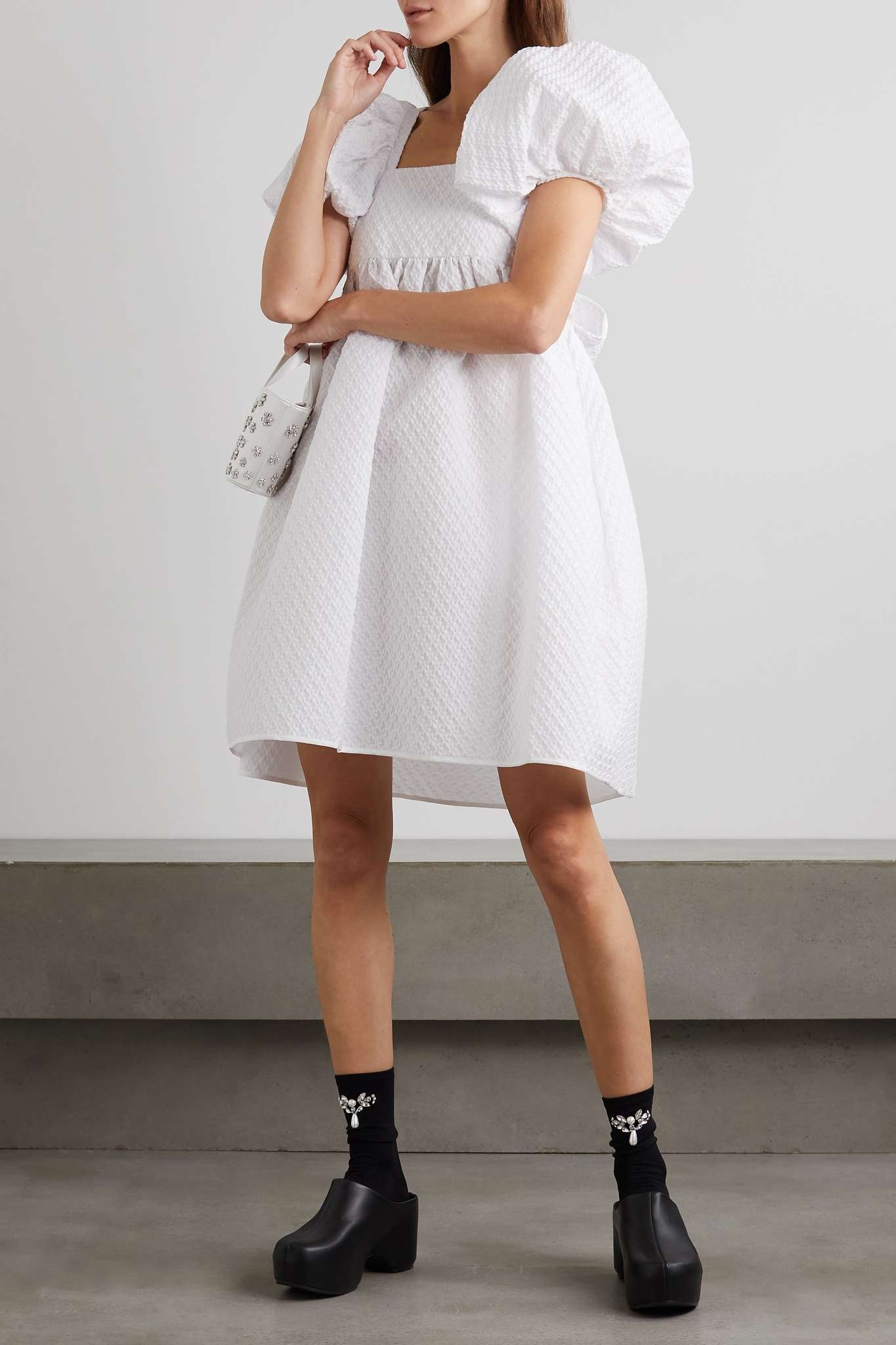 Tilde cotton-blend cloqué mini dress - 2