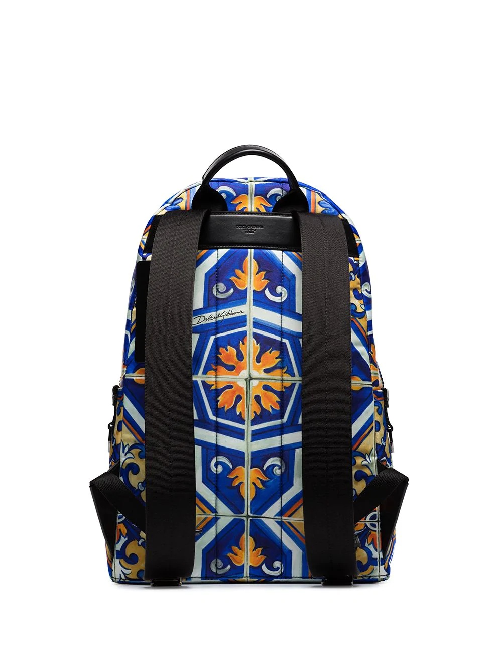 tile-print backpack - 3