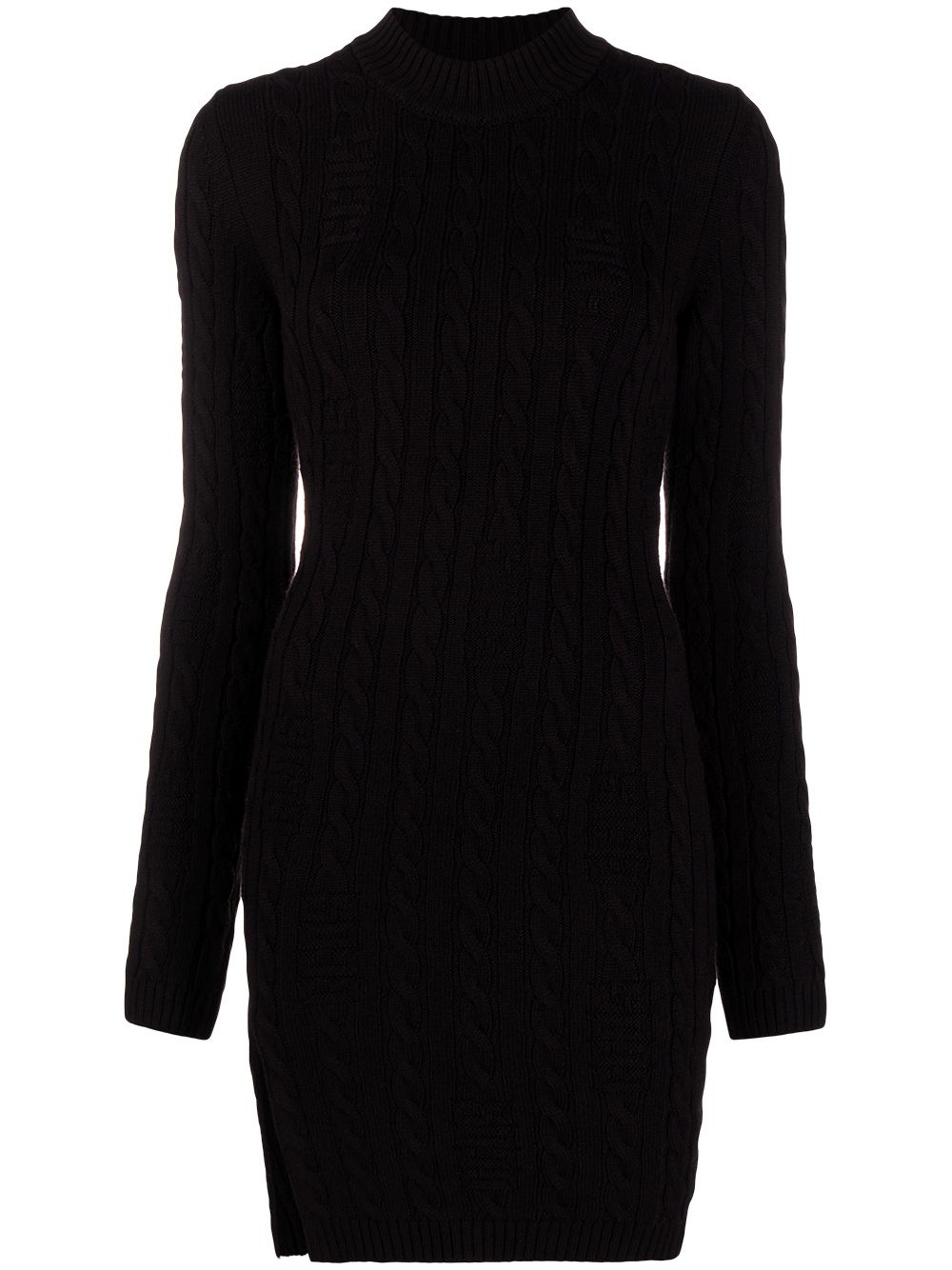 high neck knitted dress - 1