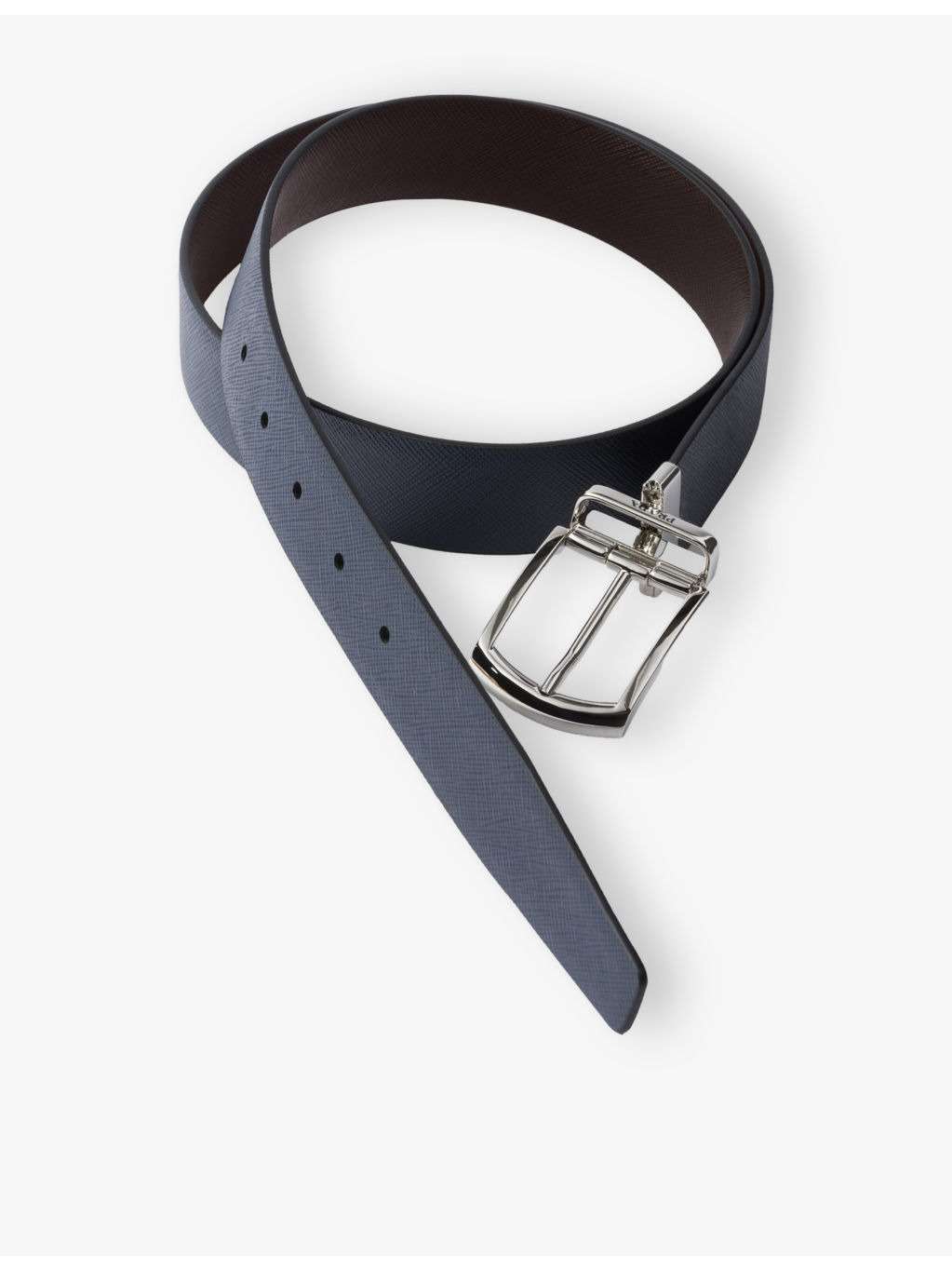 Reversible saffiano leather belt - 2