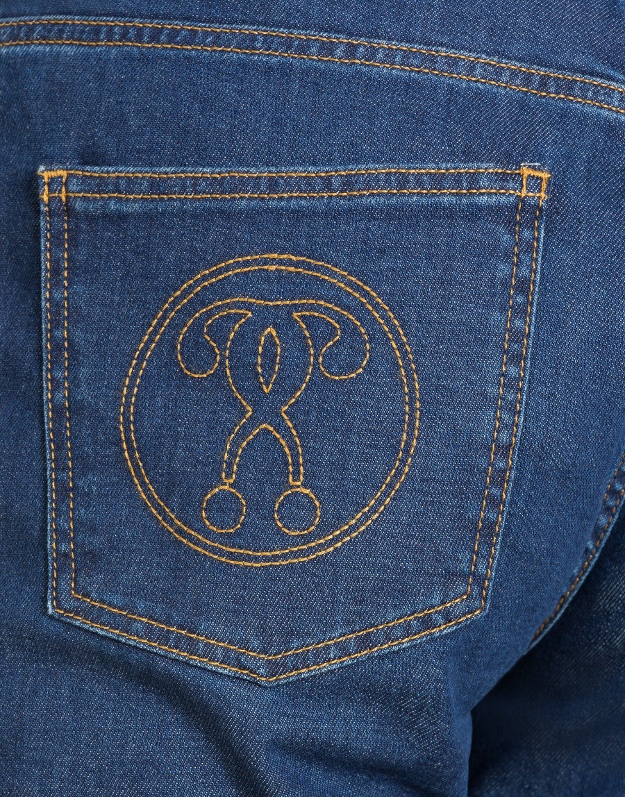 DENIM TROUSERS WITH DOUBLE QUESTION MARK - 4